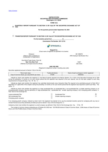 Thumbnail Stagwell 10-Q Quarterly Report FY2022 