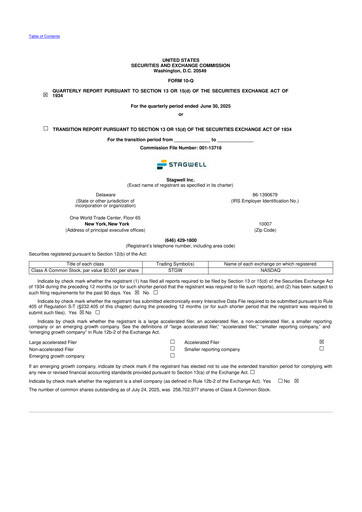 Thumbnail Stagwell 10-Q Quarterly Report FY2025 