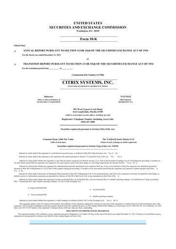 Thumbnail Citrix Systems 10-K Annual Report 2013