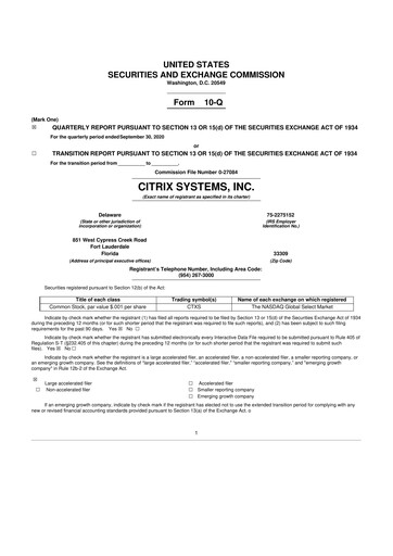 Thumbnail Citrix Systems 10-Q Quarterly Report FY2020 