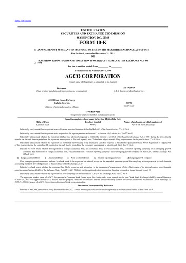 Thumbnail AGCO 10-K Annual Report 2021