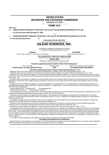 Thumbnail Gilead Sciences 10-K Annual Report 2025