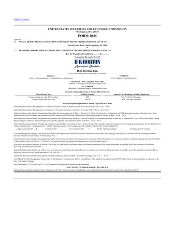 Thumbnail D. R. Horton
 10-K Annual Report 2024