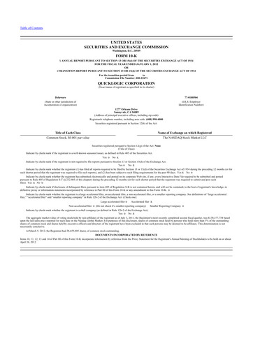 Thumbnail Quicklogic 10-K Annual Report 2011