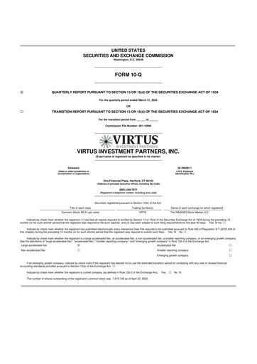 Thumbnail Virtus Investment Partners 10-Q Quarterly Report FY2022 