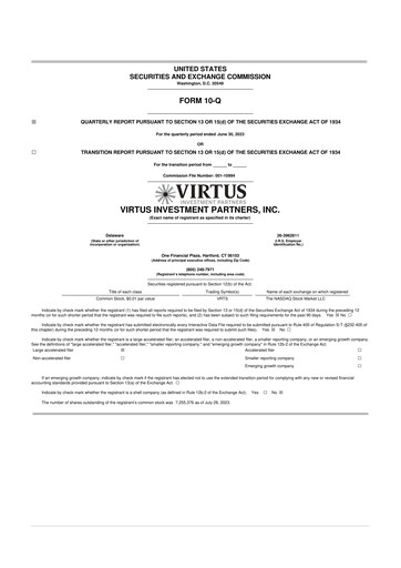 Thumbnail Virtus Investment Partners 10-Q Quarterly Report FY2023 