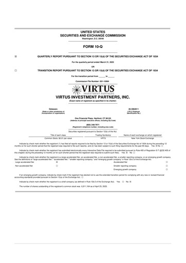 Thumbnail Virtus Investment Partners 10-Q Quarterly Report FY2025 