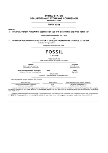 Thumbnail Fossil Group 10-Q Quarterly Report FY2025 