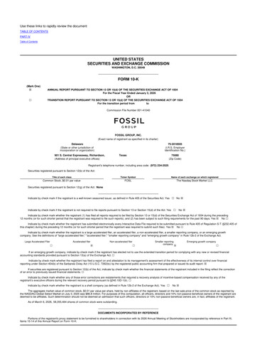 Thumbnail Fossil Group 10-K Annual Report 2025