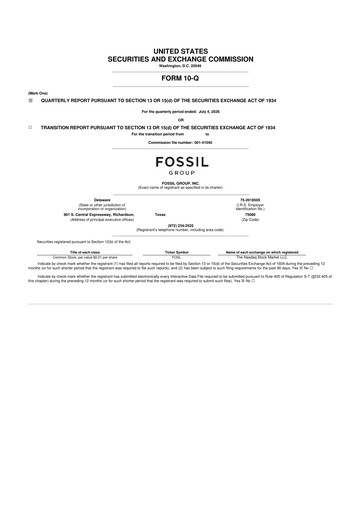 Thumbnail Fossil Group 10-Q Quarterly Report FY2025 Q2