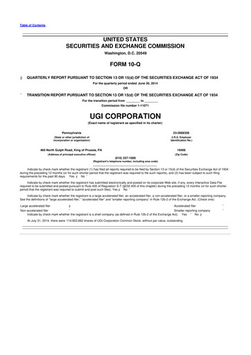 Thumbnail UGI Corporation
 10-Q Quarterly Report FY2014 