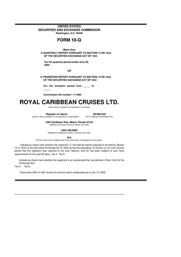 Vorschaubild Royal Caribbean Group 10-Q Quartalsbericht  