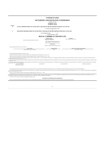 Thumbnail Royal Caribbean Group 10-K Annual Report 2021