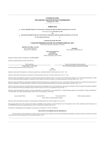 Vorschaubild Bausch Health
 10-K Jahresbericht 2013