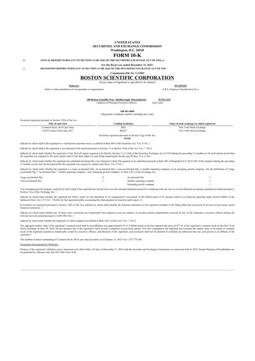 Thumbnail Boston Scientific 10-K Annual Report 2024