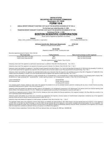 Thumbnail Boston Scientific 10-K Annual Report 2025