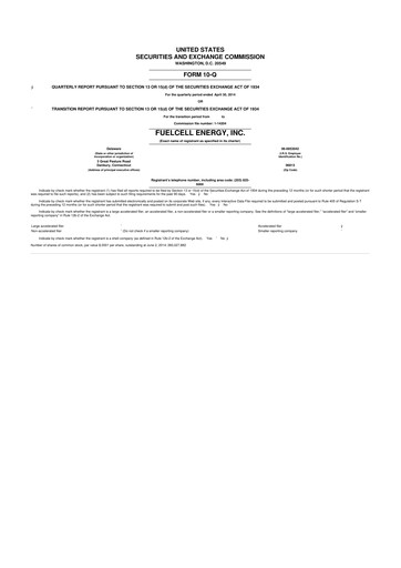 Thumbnail FuelCell Energy
 10-Q Quarterly Report FY2014 