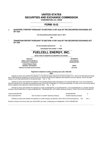 Thumbnail FuelCell Energy
 10-Q Quarterly Report FY2014 