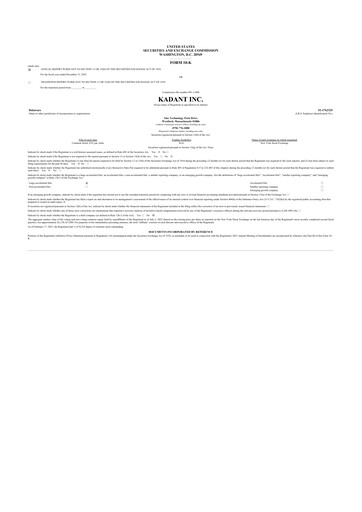 Thumbnail Kadant 10-K Annual Report 2022