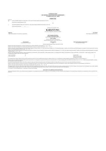 Thumbnail Kadant 10-K Annual Report 2023