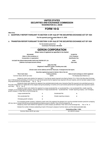 Thumbnail Geron 10-Q Quarterly Report FY2026 