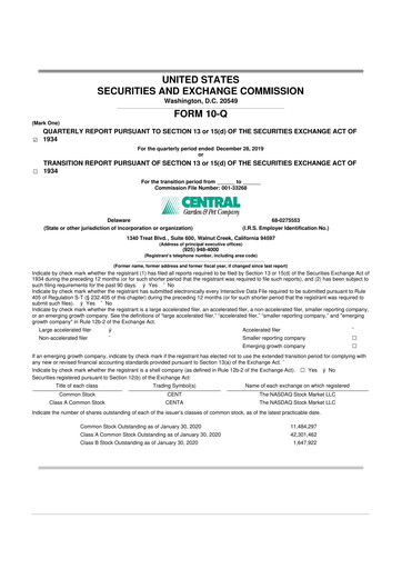 Vorschaubild Central Garden & Pet 10-Q Quartalsbericht 2020 