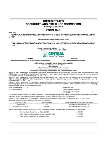 Vorschaubild Central Garden & Pet 10-Q Quartalsbericht 2020 