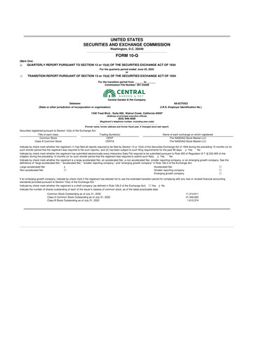Vorschaubild Central Garden & Pet 10-Q Quartalsbericht 2022 
