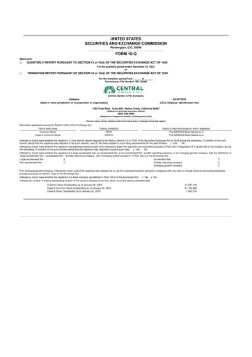 Vorschaubild Central Garden & Pet 10-Q Quartalsbericht 2023 