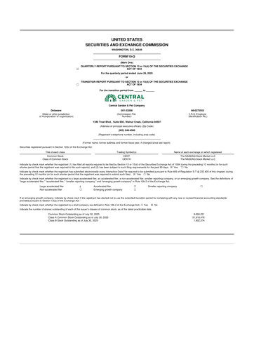 Vorschaubild Central Garden & Pet 10-Q Quartalsbericht 2025 