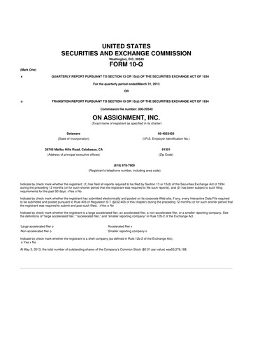 Thumbnail ASGN 10-Q Quarterly Report FY2013 