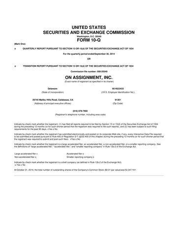 Thumbnail ASGN 10-Q Quarterly Report FY2014 