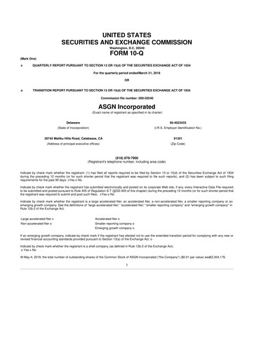 Thumbnail ASGN 10-Q Quarterly Report FY2018 