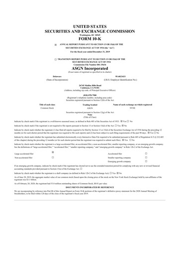 Thumbnail ASGN 10-K Annual Report 2019