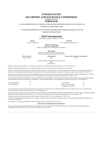 Thumbnail ASGN 10-K Annual Report 2022