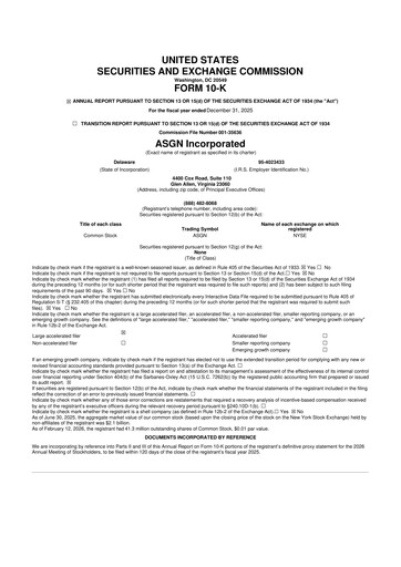 Thumbnail ASGN 10-K Annual Report 2025