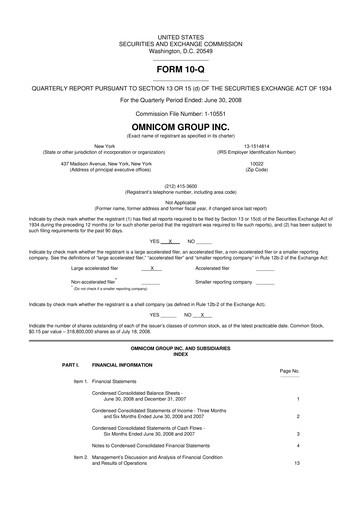Thumbnail Omnicom Group 10-Q Quarterly Report FY 