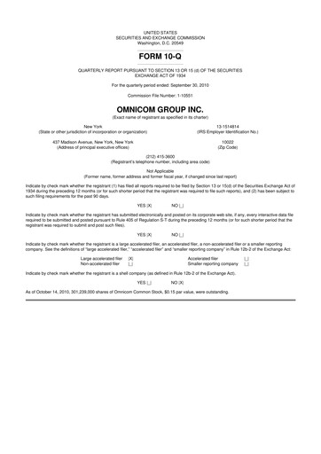 Thumbnail Omnicom Group 10-Q Quarterly Report FY 