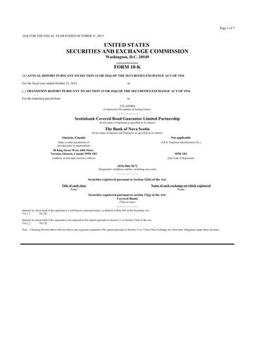 Thumbnail Scotiabank 10-K Annual Report 