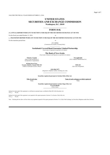 Thumbnail Scotiabank 10-K Annual Report 