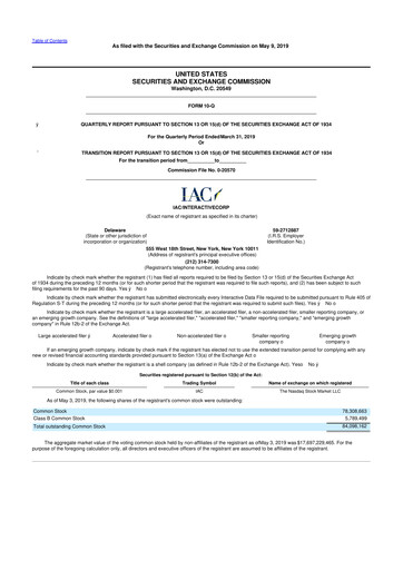 Thumbnail Match Group 10-Q Quarterly Report FY2019 