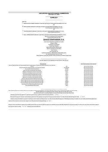 Thumbnail Santander 20-F Annual Report 2019