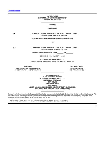 Thumbnail Flex 10-Q Quarterly Report FY 