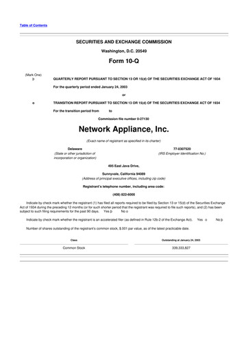 Thumbnail NetApp
 10-Q Quarterly Report FY 