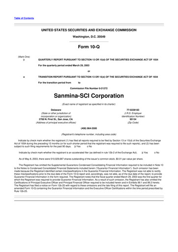 Vorschaubild Sanmina 10-Q Quartalsbericht  