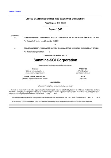 Vorschaubild Sanmina 10-Q Quartalsbericht  