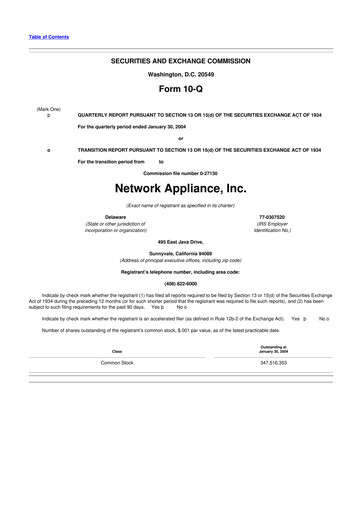 Thumbnail NetApp
 10-Q Quarterly Report FY 