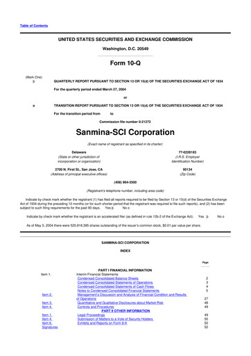 Vorschaubild Sanmina 10-Q Quartalsbericht  