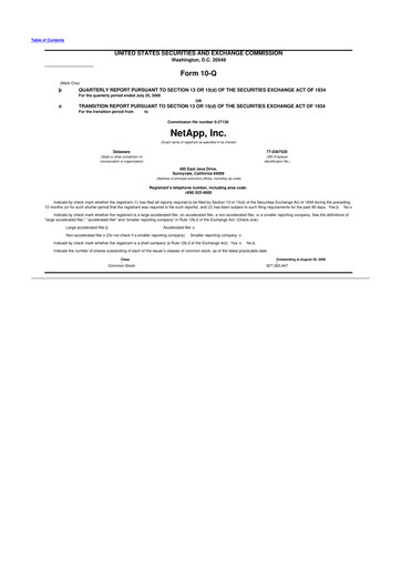 Thumbnail NetApp
 10-Q Quarterly Report FY 