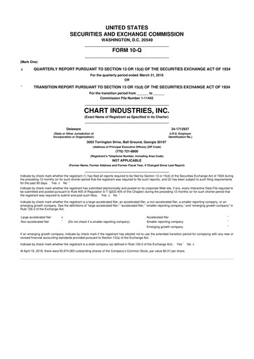 Thumbnail Chart Industries 10-Q Quarterly Report FY2018 